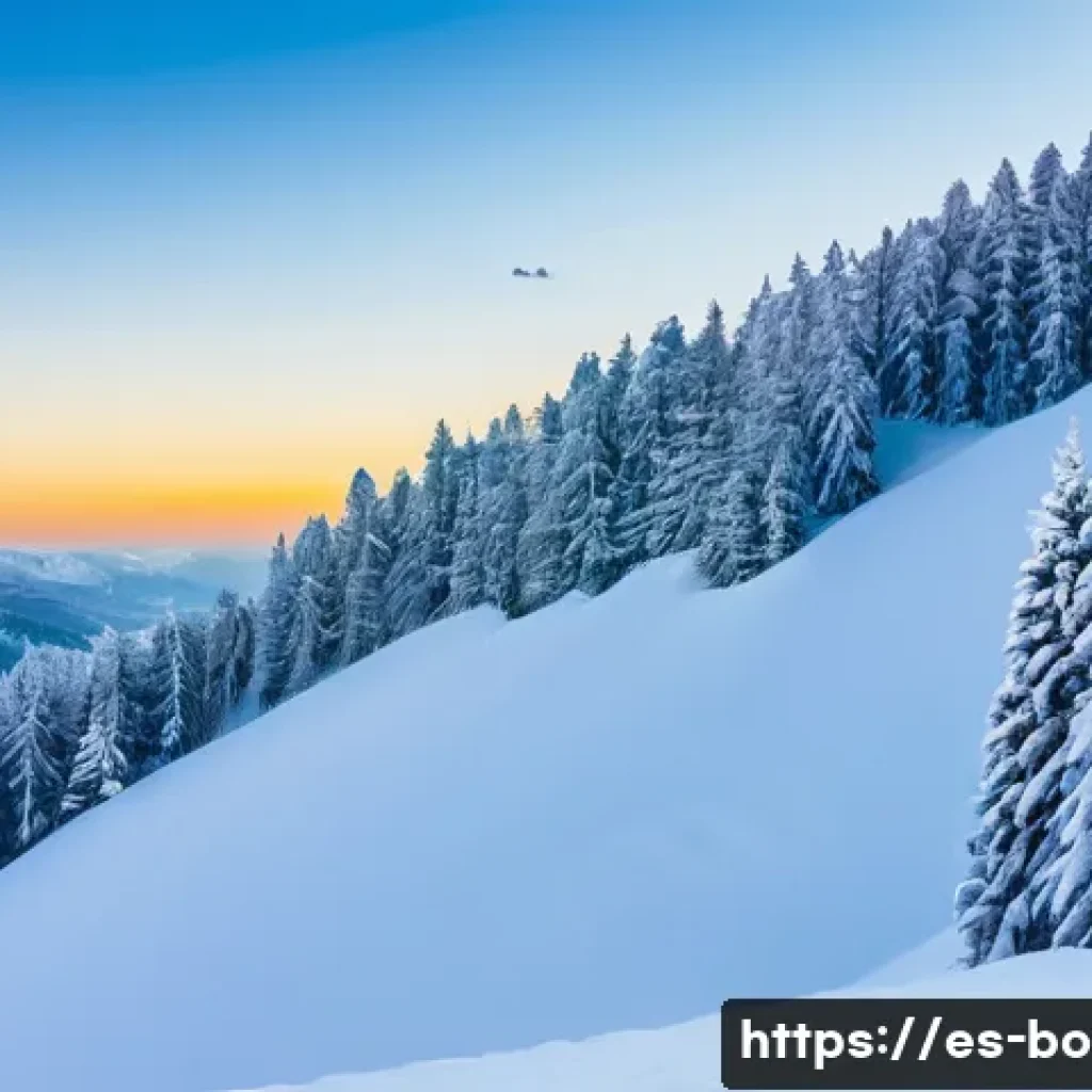 보스니아 겨울 여행 추천지 - A panoramic winter landscape of the snowy mountains in Bosnia, featuring ski slopes at Jahorina with...